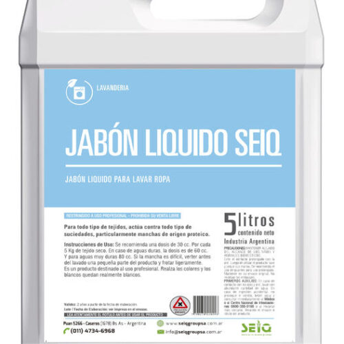 SEIQ JABON LIQUIDO X 5L