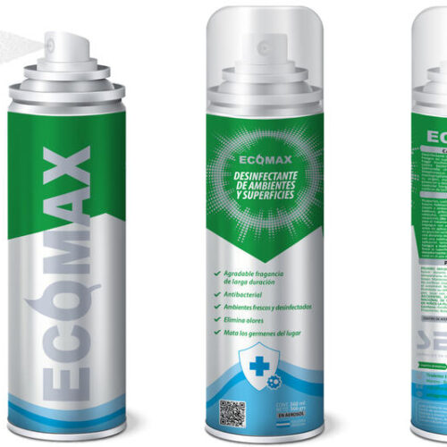 ECOMAX AERO DESINFECTANTE DE AMBIENTES Y SUPERFICIES x 366g