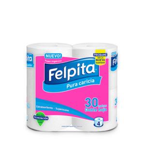 20251213132833_7791828900049 Higienico FELPITA 10x4 Blanco 30 Mts Doble Hoja