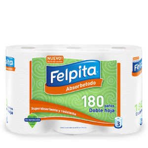Rollo Cocina FELPITA 6x3 + Conv 60p 180 pañoos