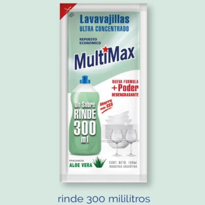 SOBRE MULTIMAX Lavavajilla ALOE