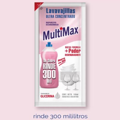 SOBRE MULTIMAX Lavavajilla GLICERINA