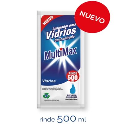 SOBRE multimax LIMPIADOR VIDRIOS CONC. x 500l