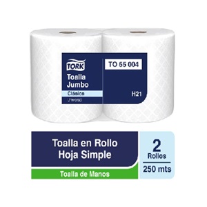 TORK UNIVERSAL TOALLA JUMBO H/S 2UNID X 250M