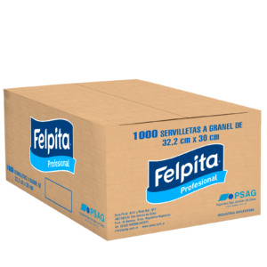 SERVILLETA FELPITA 1000 UND BLANCA