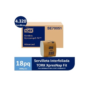 Servilleta TORK Xpressnap FIT 18pq/240 hs