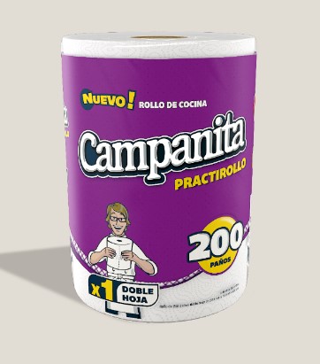 ROLLO COCINA CAMPANITA PRACTIROLLO 200 Paños 12U