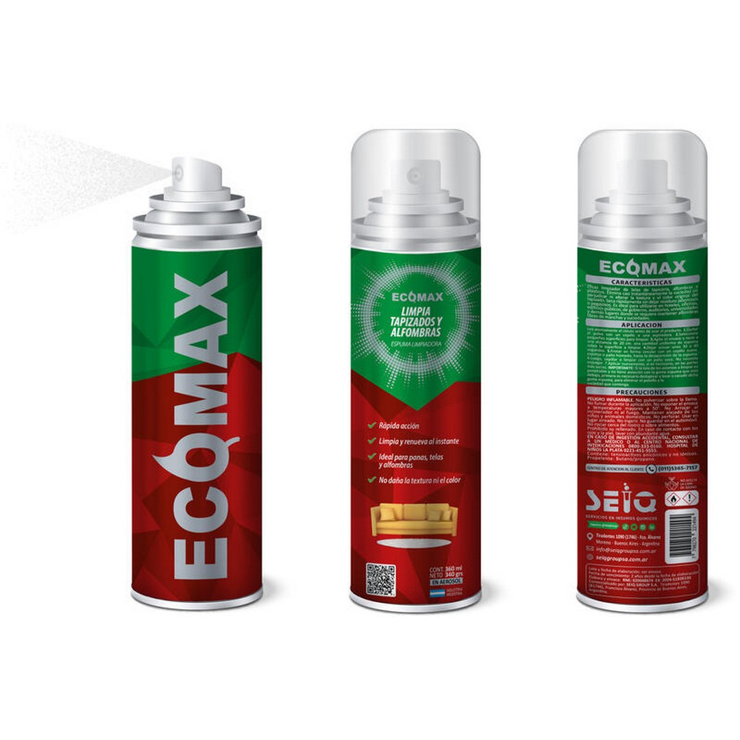 ECOMAX AERO LIMPIA TAPIZADOS Y ALFOMBRAS x 360g
